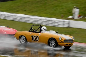 yellow classic racing car